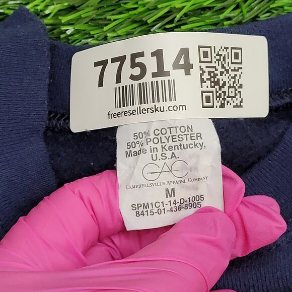 Vintage 80s USCG Coast-Guard Sweatshirt Medium 22x24 Blue - Picture 7 of 13